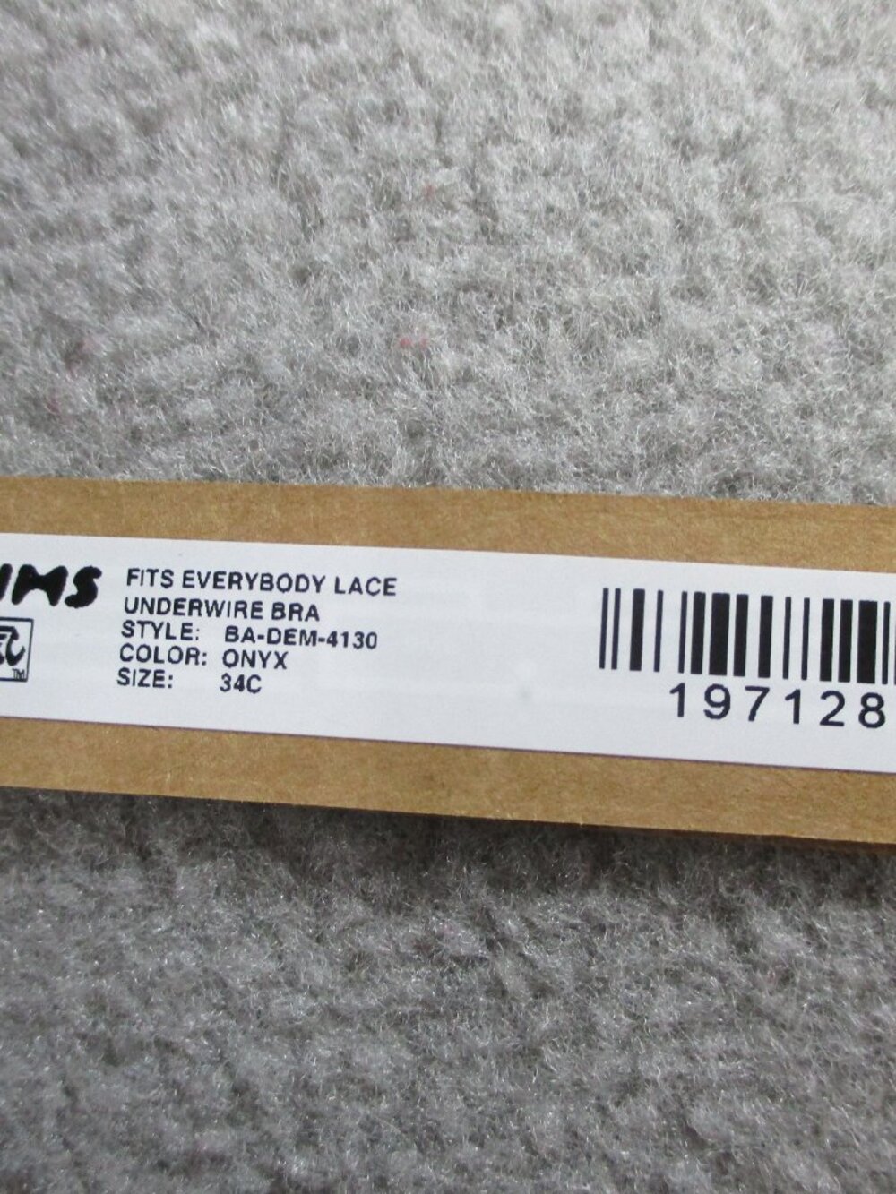 SKIMS Fits Everybody Lace Underwire Bra Womens 34C Onyx Black Scoop Sexy NEW - Picture 4 of 7